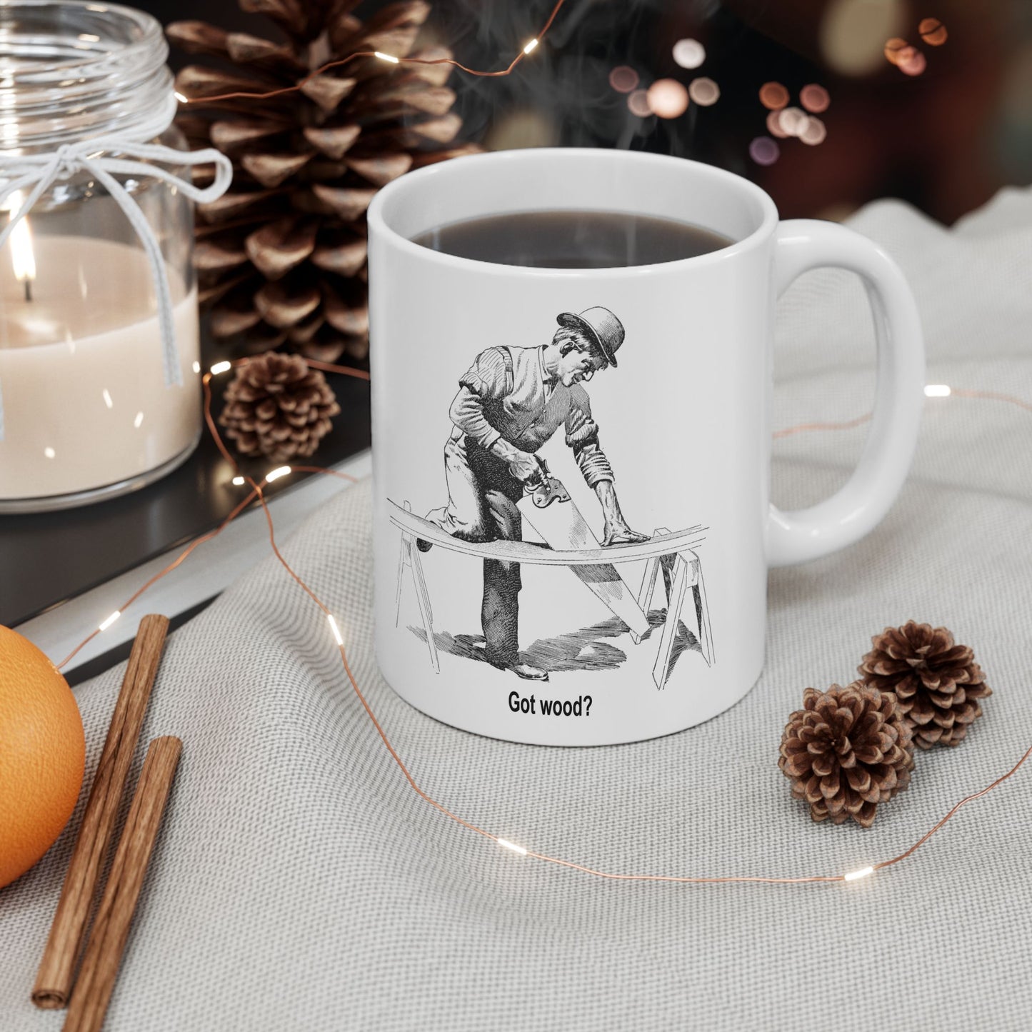 19th Century Carpenter's Morning Cuppa Joe | Carpenter's Gift | Woodworker's Gift | Hand Tools | Saw Sharpening