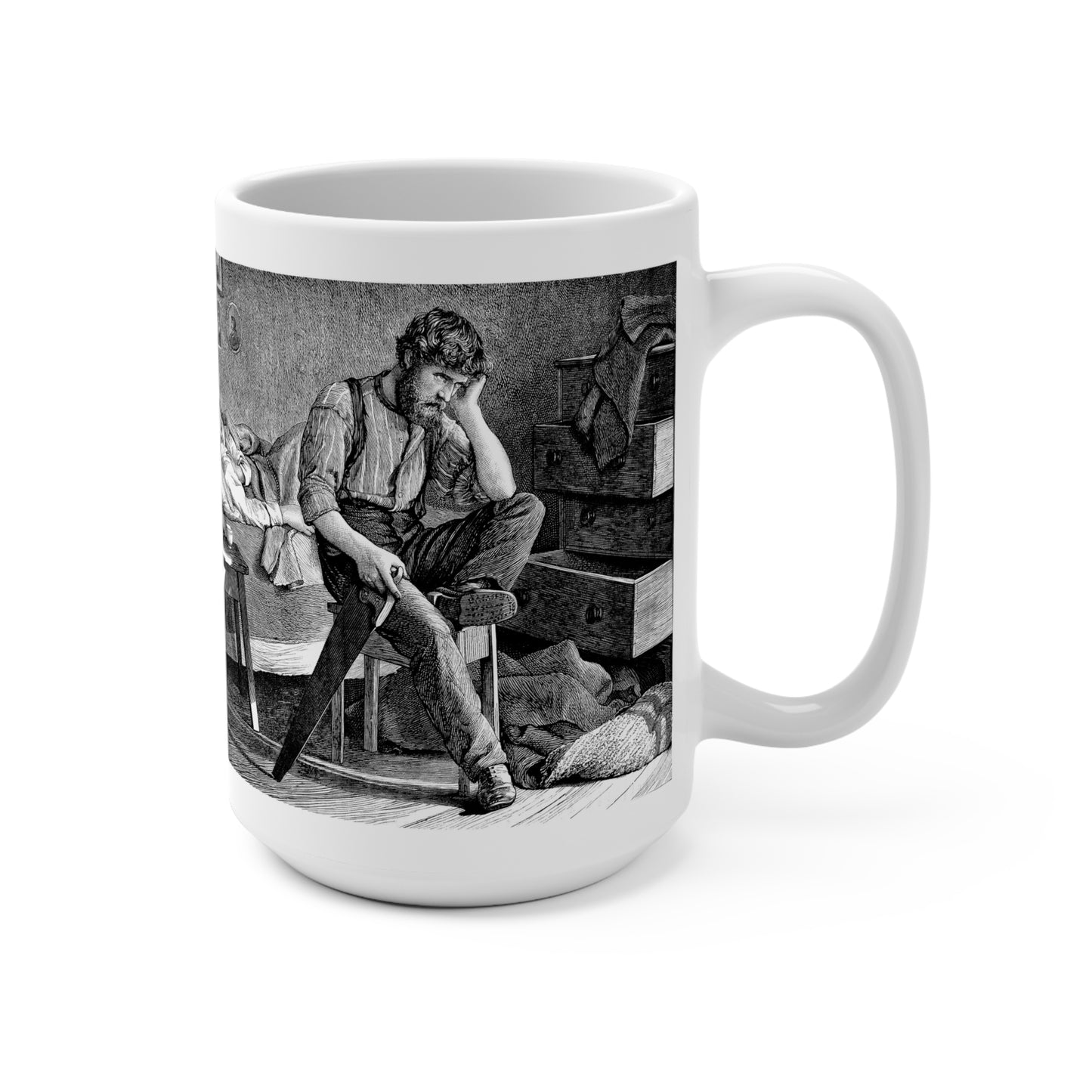 "Mommy . . . Daddy Has A Saw Problem." 15oz Coffee Mug
