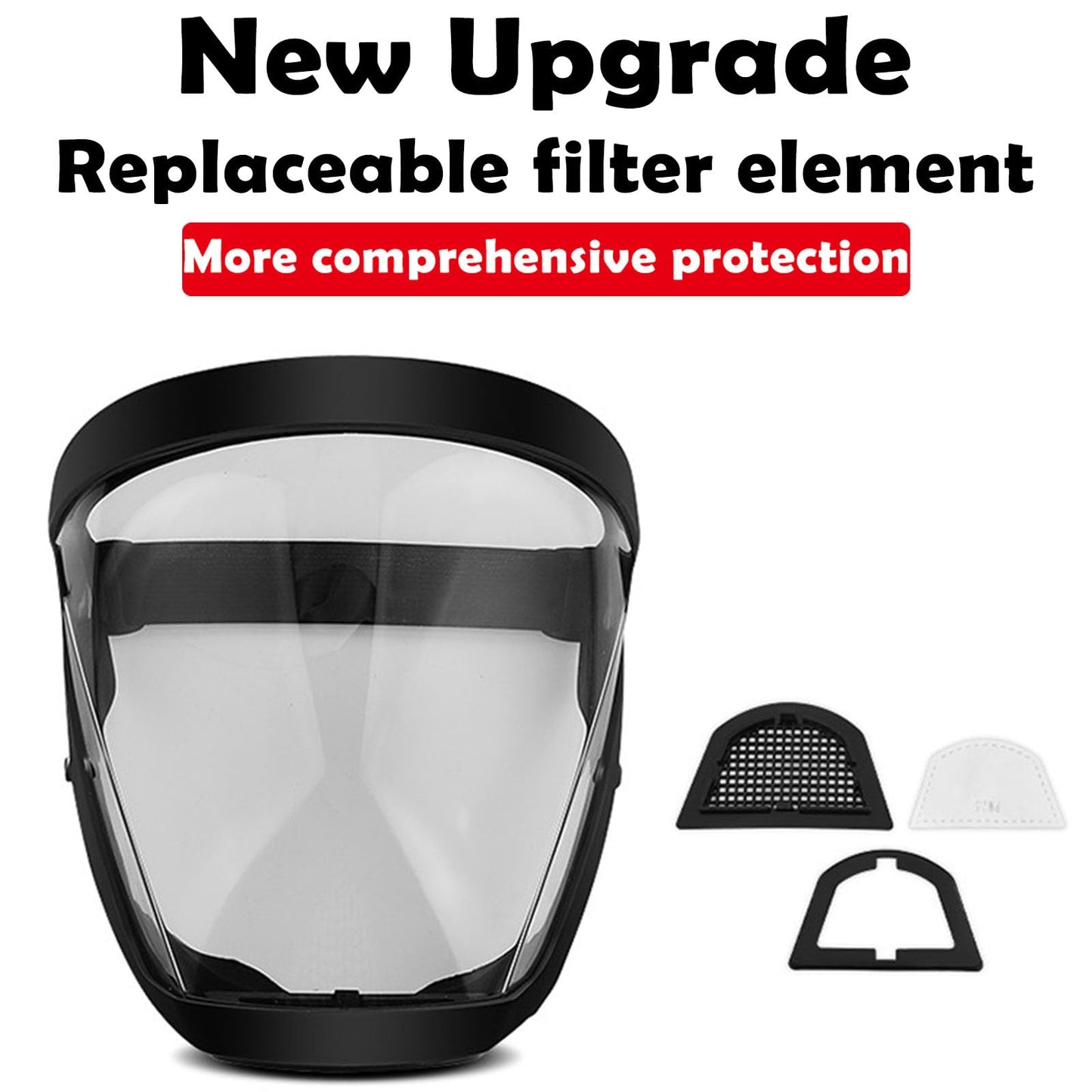 Tooltekt Anti-Dust & Fog-Free Face Shield for Grinding and Cutting, Tooltekt Face Shield Mask (Black-B)