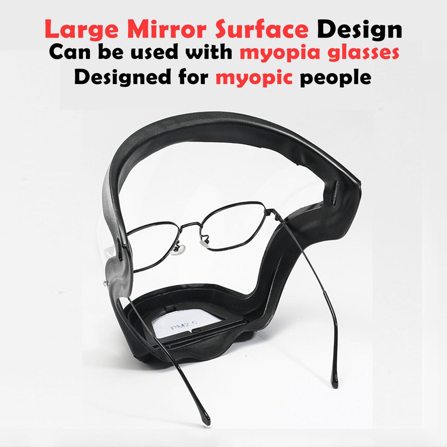 Tooltekt Anti-Dust & Fog-Free Face Shield for Grinding and Cutting, Tooltekt Face Shield Mask (Black-B)