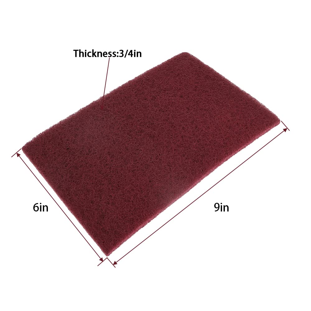 8 Scuff Pad Variety Pack, 4 Each Maroon, Gray, Scuffing, Scouring, Sanding, Cleaning, Blending, Paint Surface Prep Adhesion - 6" x 9" Automotive Auto Body 7447&7448