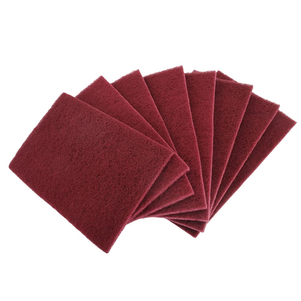 8 Scuff Pad Variety Pack, 4 Each Maroon, Gray, Scuffing, Scouring, Sanding, Cleaning, Blending, Paint Surface Prep Adhesion - 6" x 9" Automotive Auto Body 7447&7448