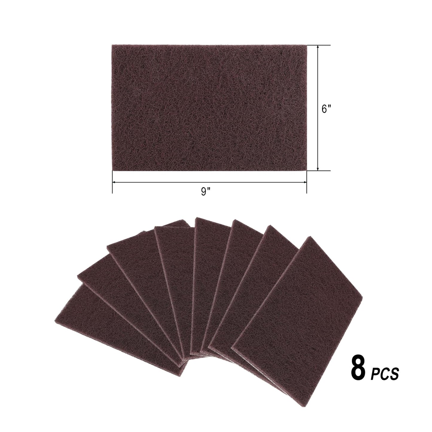 8 Scuff Pad Variety Pack, 4 Each Maroon, Gray, Scuffing, Scouring, Sanding, Cleaning, Blending, Paint Surface Prep Adhesion - 6" x 9" Automotive Auto Body 7447&7448