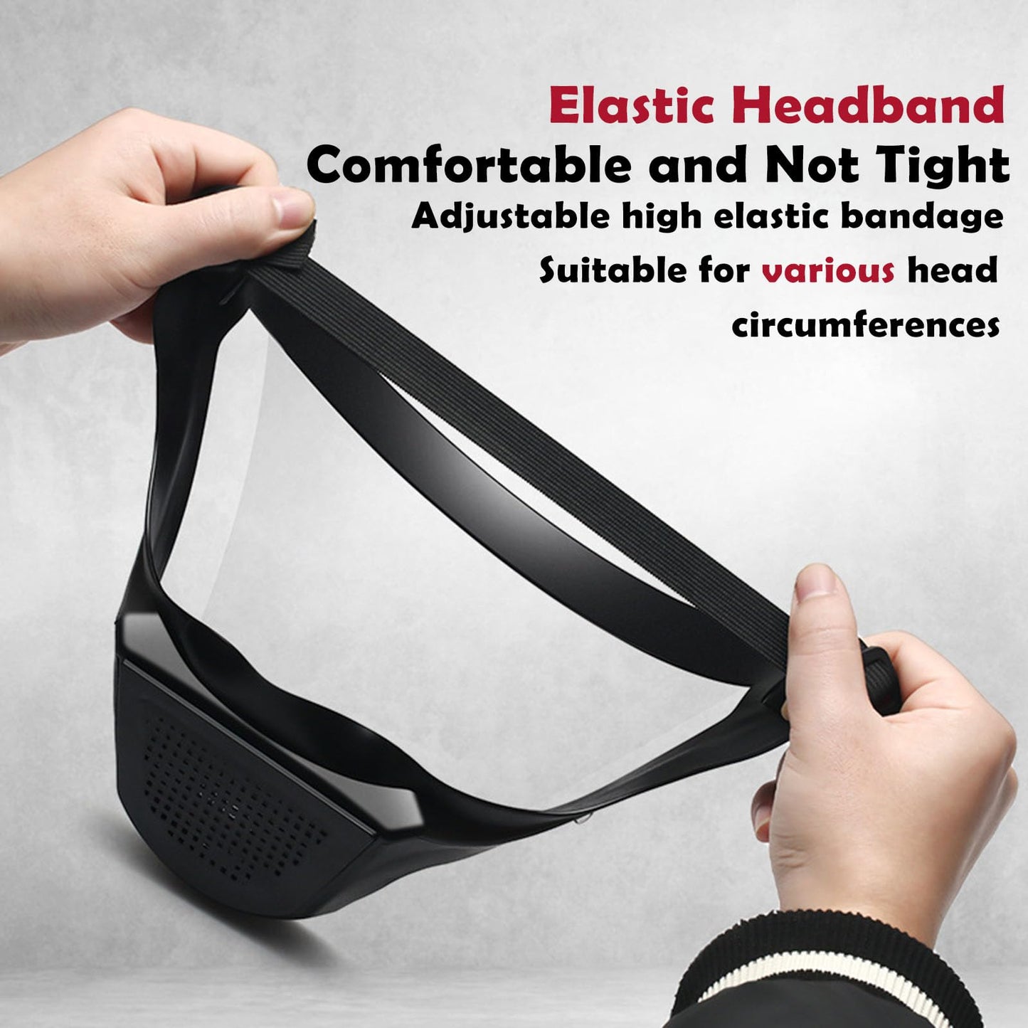 Tooltekt Anti-Dust & Fog-Free Face Shield for Grinding and Cutting, Tooltekt Face Shield Mask (Black-B)