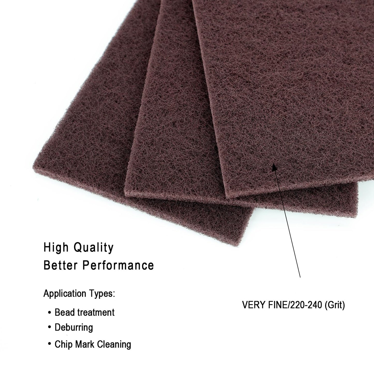 8 Scuff Pad Variety Pack, 4 Each Maroon, Gray, Scuffing, Scouring, Sanding, Cleaning, Blending, Paint Surface Prep Adhesion - 6" x 9" Automotive Auto Body 7447&7448