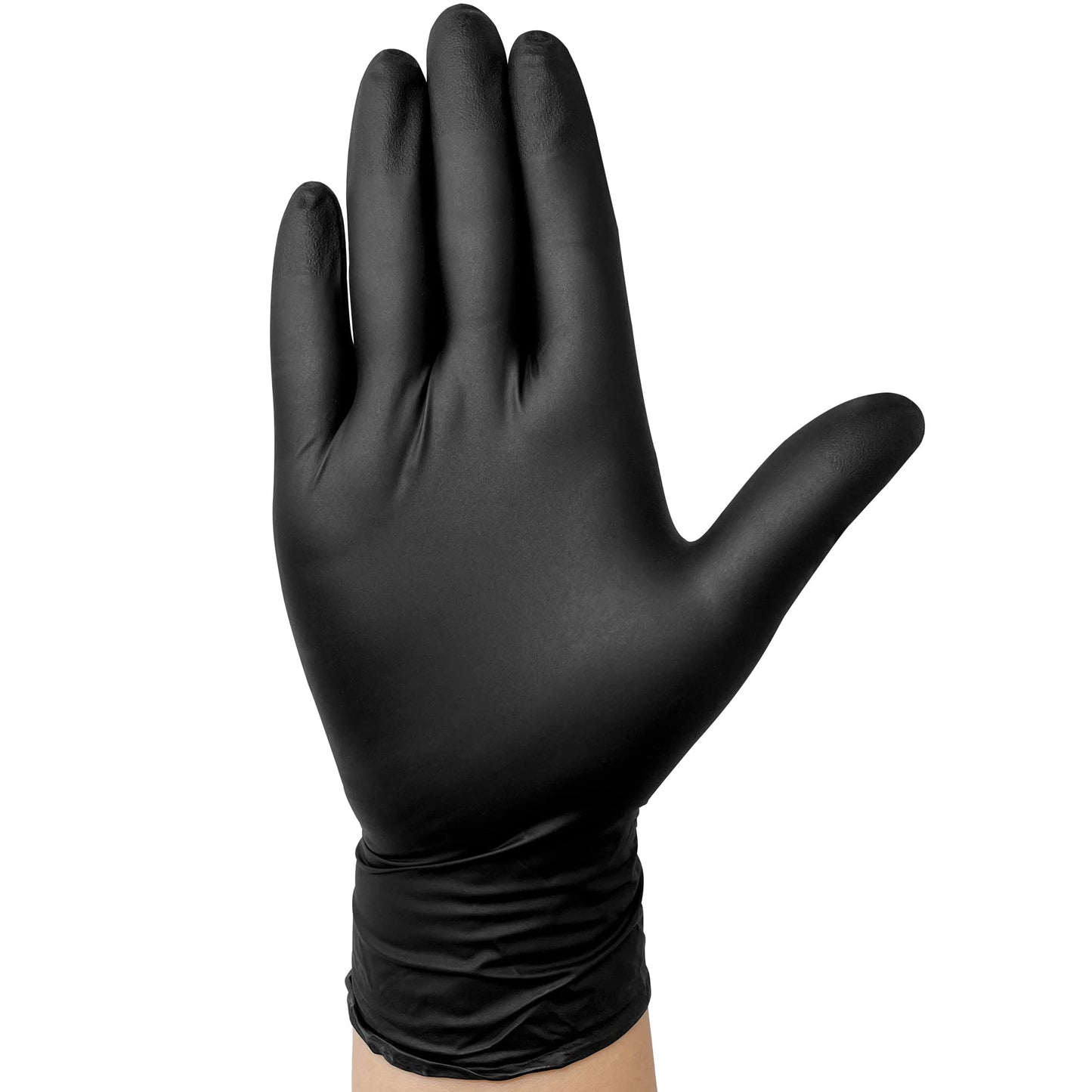 TitanFlex Disposable Nitrile Exam Gloves, 6-mil, Black, Heavy Duty Disposable Gloves, Cooking Gloves, Latex Free, Powder Free