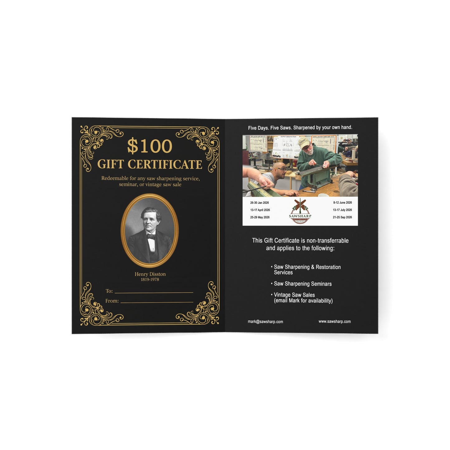 Santa Saws $100 Gift Certificate
